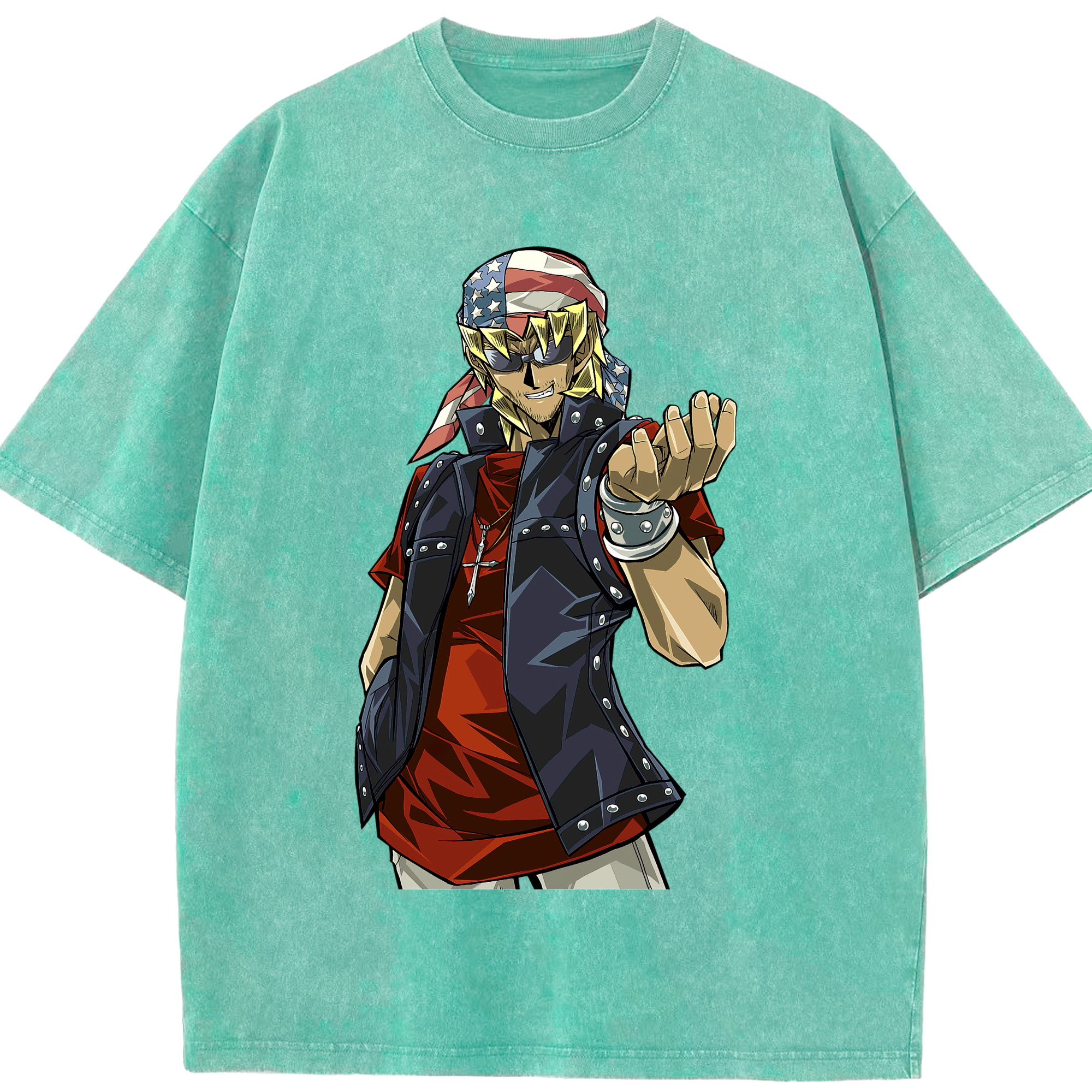 （画像用） 遊☆戯☆王 Yu-Gi-Oh! 綿100% ヴィンテージ風 半袖Tシャツ（フロントプリント）
